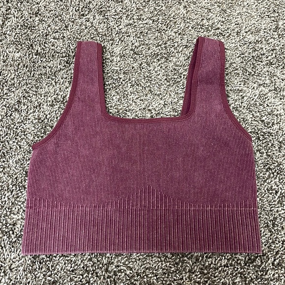 Burgundy stretch bra top - Picture 1 of 2